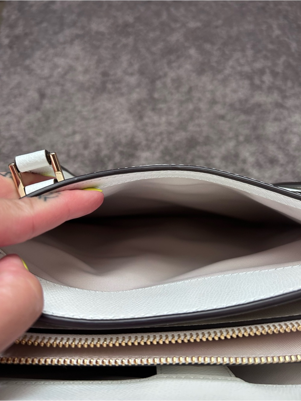 Michael Kors Optic White Leather Tote - Picture 7 of 7